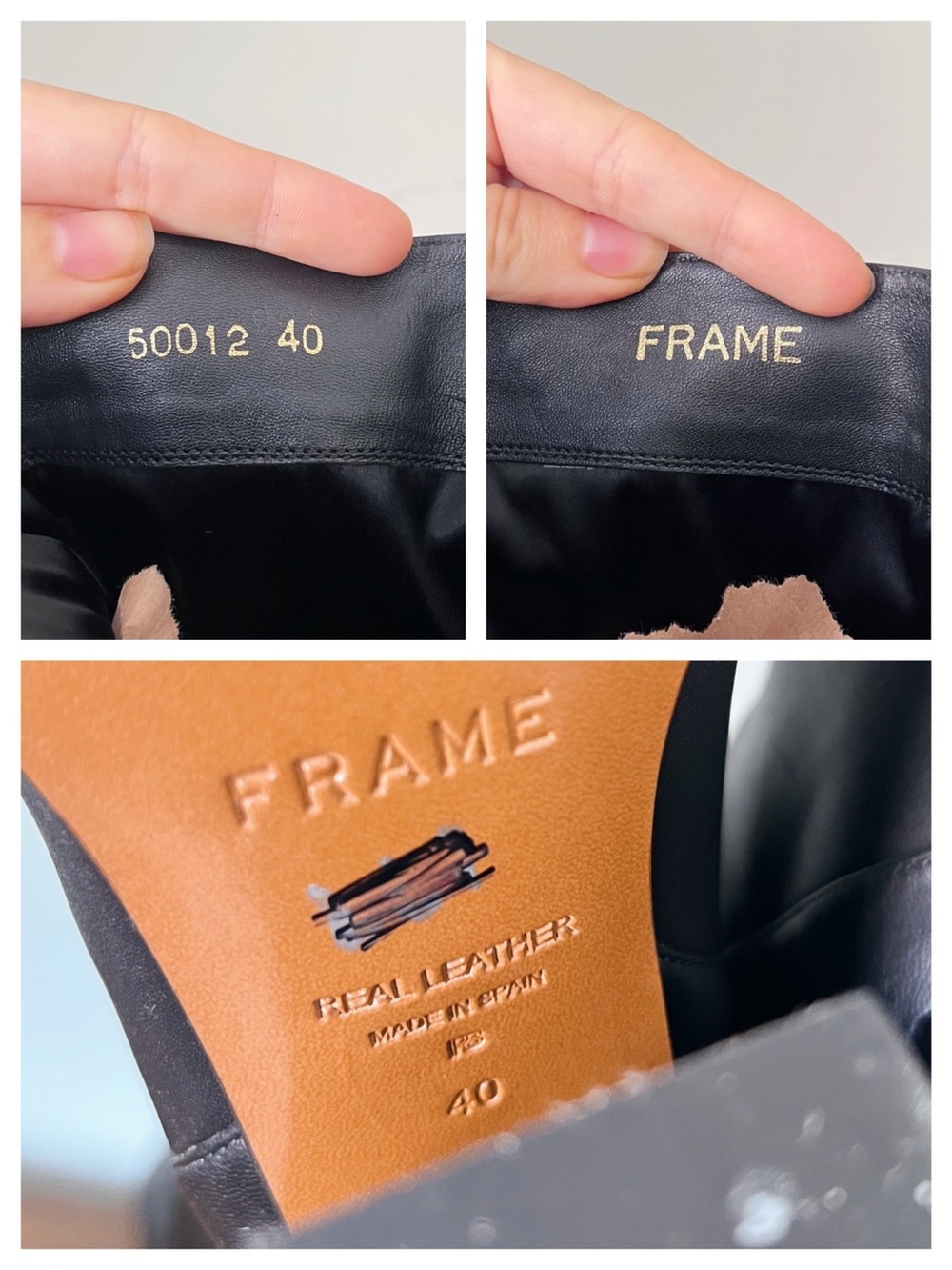 FRAME • Le Mulholland Over The Knee Boot black nappa leather OTK high heel tall - Picture 13 of 16